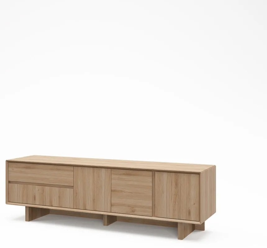 Szafka pod TV w dekorze dębu w naturalnym kolorze 180x55x45 cm Carpi – Marckeric