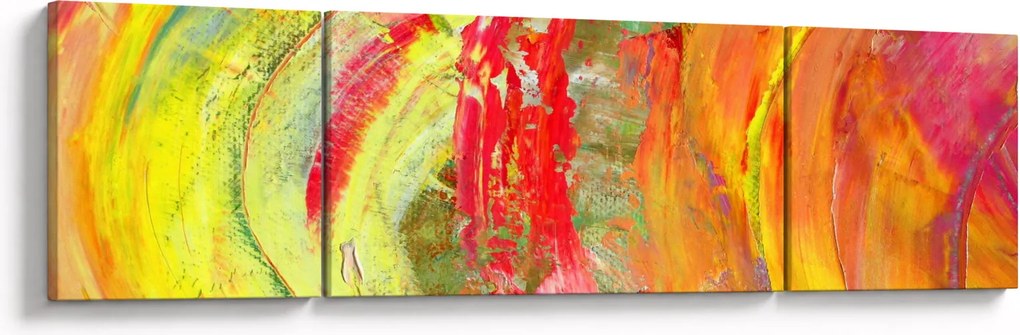 Obraz abstrakcji - malarstwo (170x50 cm)
