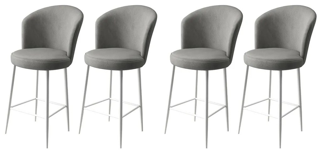 Zestaw krzeseł barowych Alte Grey and White, 4szt., 4 szt.