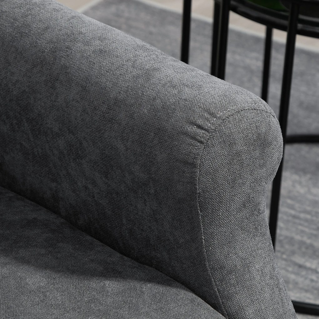 HOMCOM Fotel relaksacyjny z funkcją leżenia i pomocą przy wstawaniu do 200kg ciemnoszary 72,5x94x109cm | Aosom PL