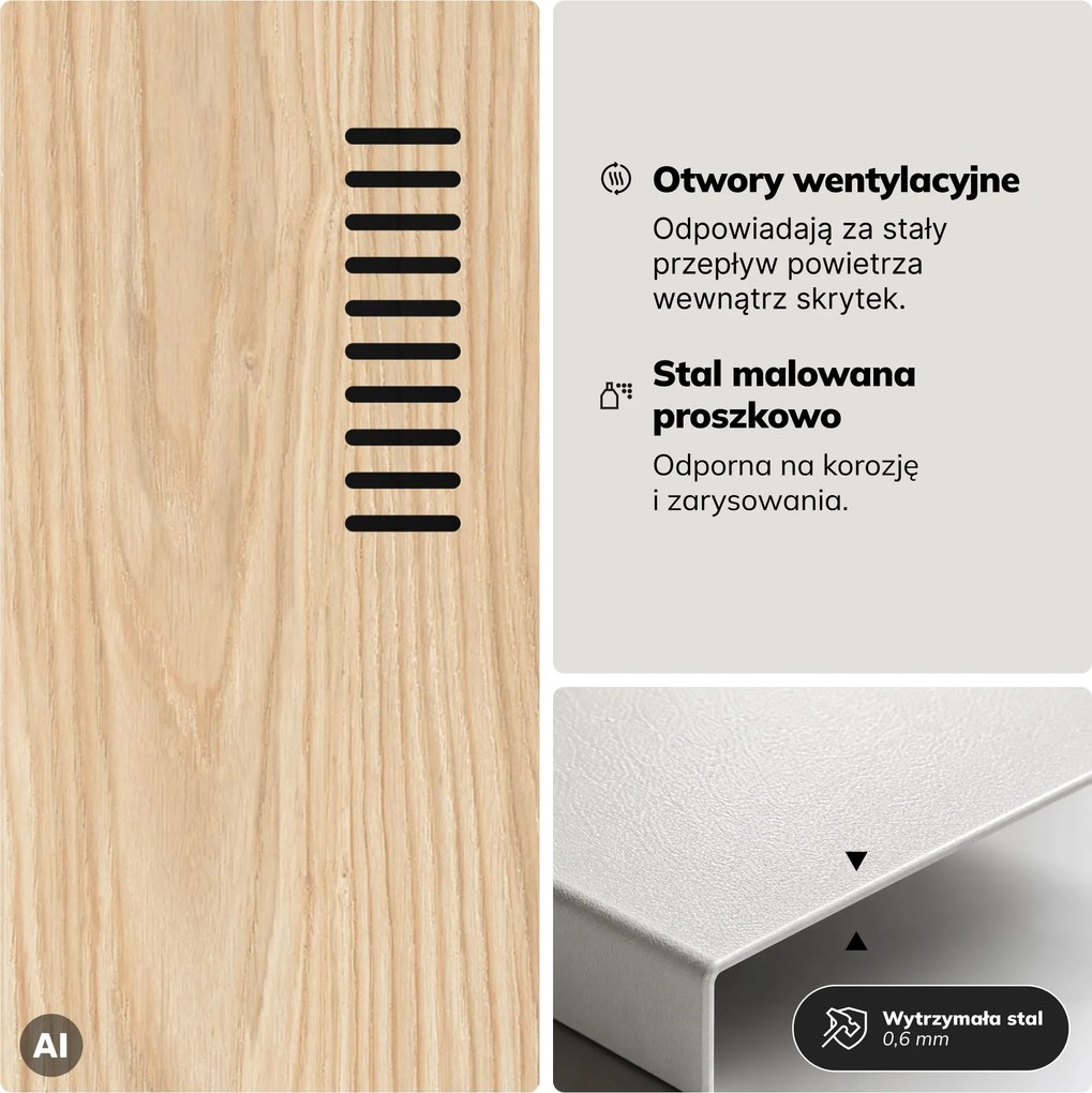 Szafa socjalna ubraniowa typu L, czterokomorowa, antracytowa/dąb sonoma, 800x1850x450 mm: JULIA Eco Design