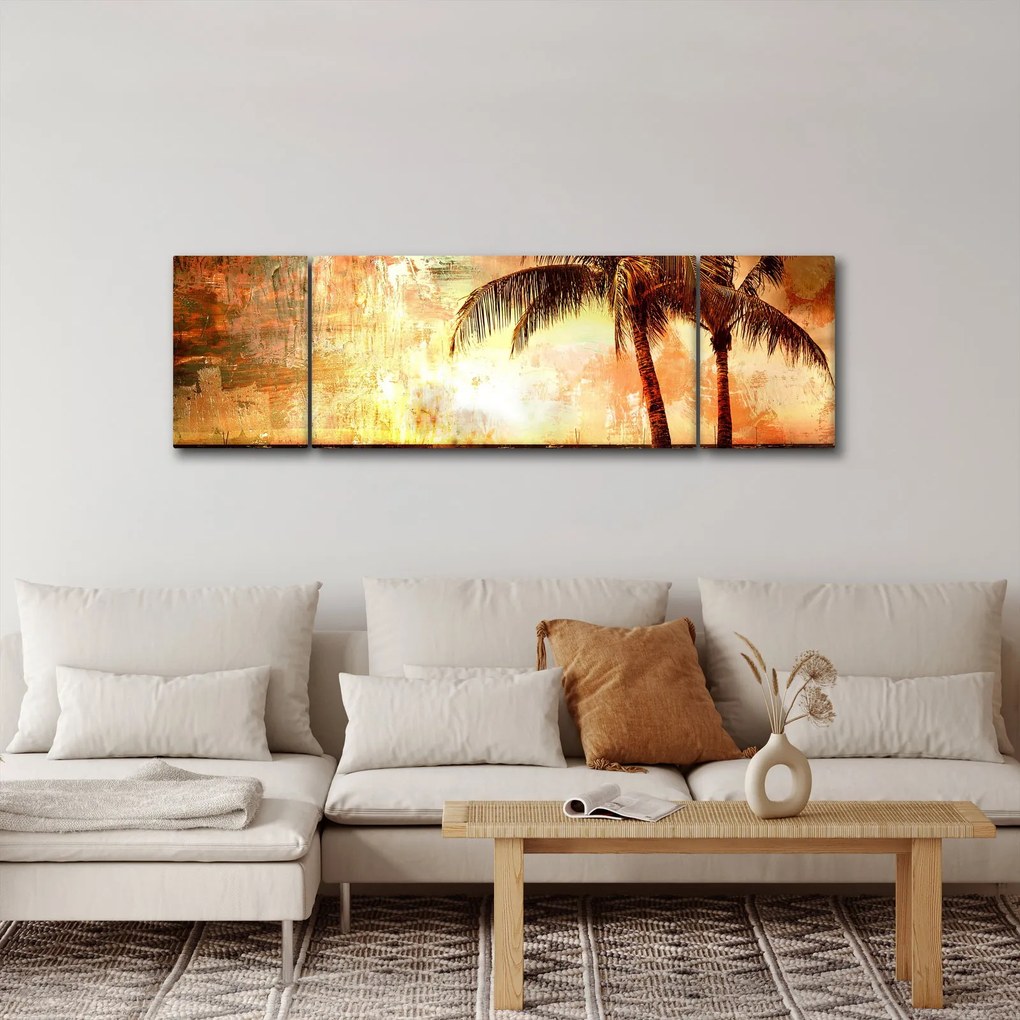 Obraz - Palmy na plaży (170x50 cm)