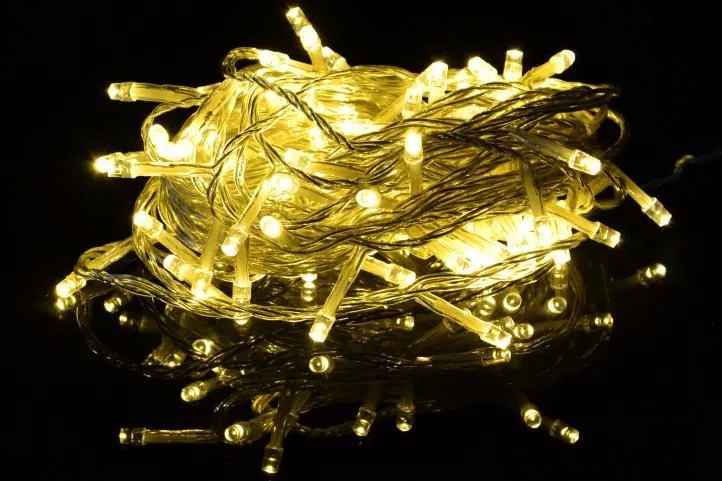 Świąteczny LED łańcuch - 10 m, 100 diod, ciepła biel