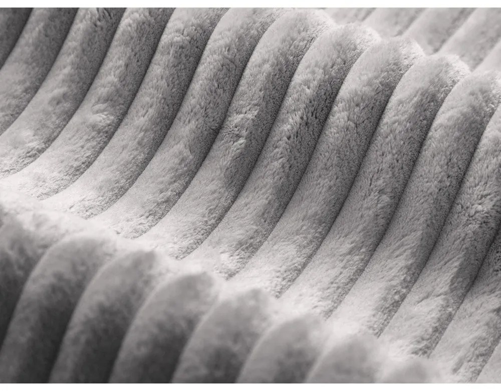 Jasnoszary sztruksowy puf Dia – Micadoni