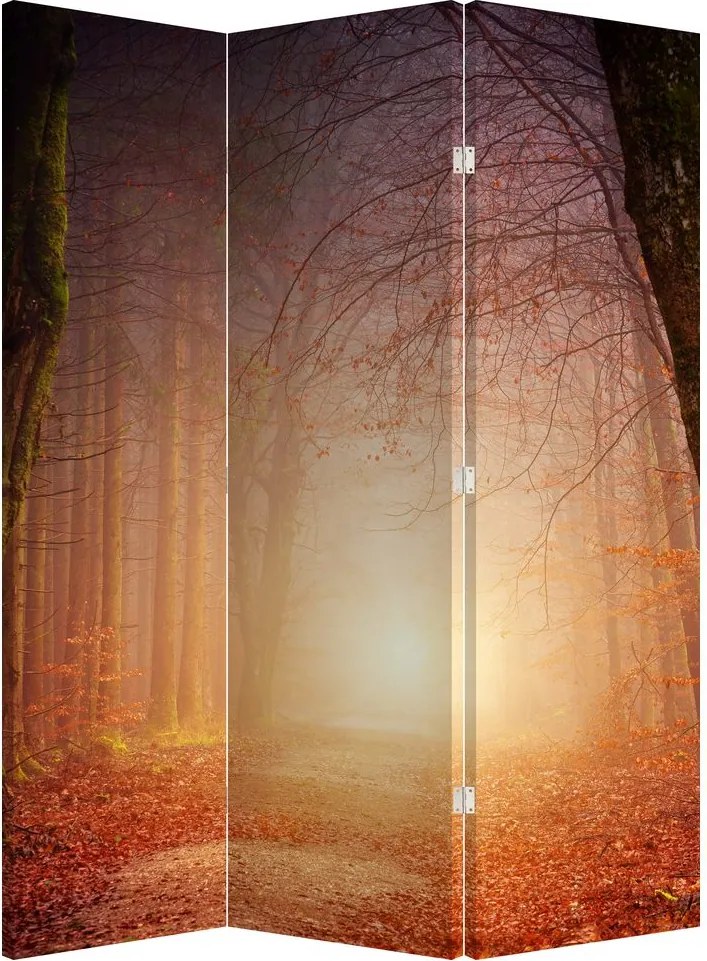 Parawan - Jesienny las we mgle (126x170 cm)