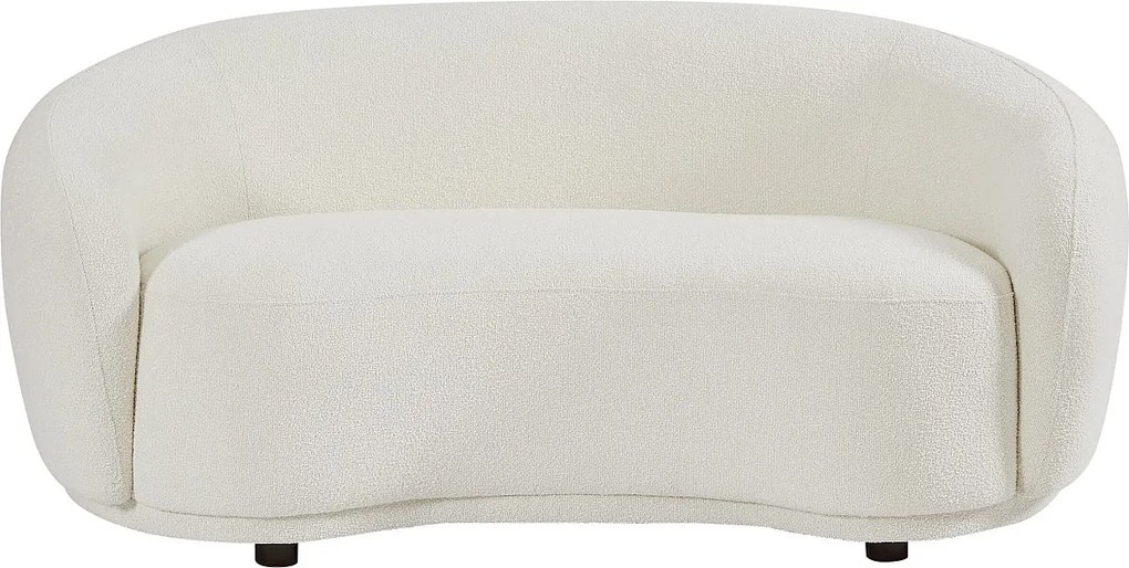 Kanapa 2-osobowa z tkaniny bukle w kolorze kości słoniowej BOVANA od Pascal Morabito