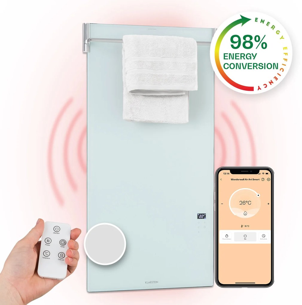 Klarstein Hot Spot Crystal Spotless Smart Panel grzewczy na podczerwień