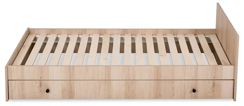Łóżeczko dziecięce KOMPAKT 3W1 120x80 bukowe z komodą LITTLE SKY