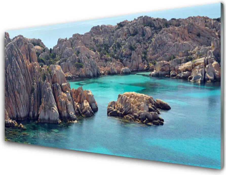 Panel Szklany Piaszczysta Zatoka wśród Skał