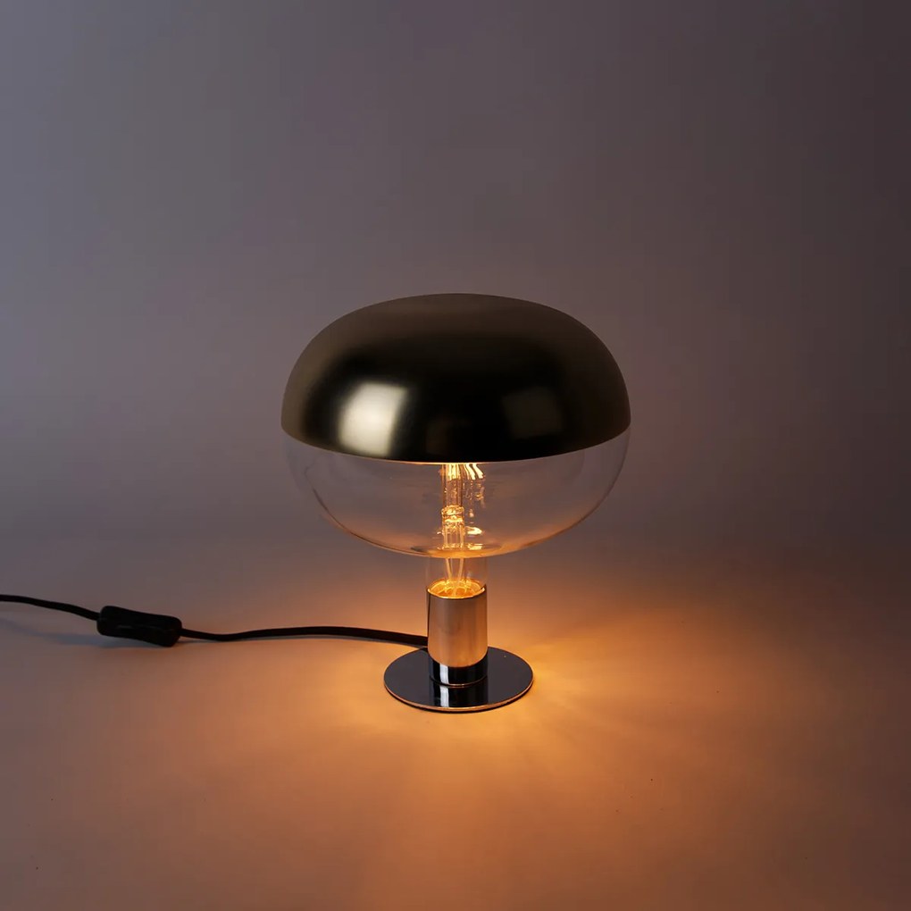 Żarówka LED E27 z możliwością ściemniania, lustrzana, złota, 6W, 360lm, 1800K