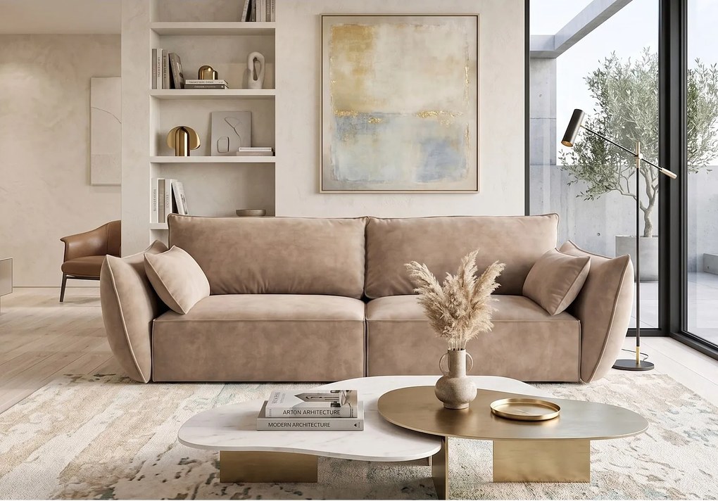 Sofa 2 Cookie tapicerowana Manila 21 beżowa 208 cm