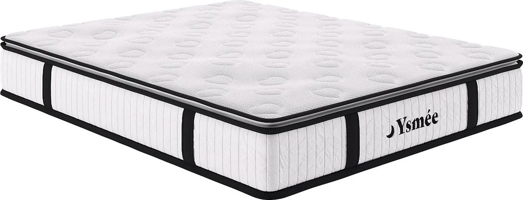 Materac ze sprężynami kieszeniowymi ze zintegrowaną nakładką na materac AMERICAM DREAM marki YSMÉE 200 × 200 cm