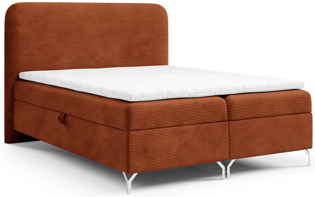 Pomarańczowe łóżko tapicerowane 5 rozmiarów A4-P59