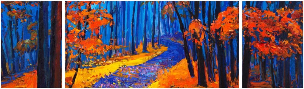 Obraz jesiennego lasu (170x50 cm)