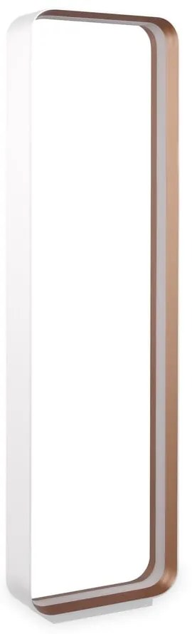 Biała lampa stojąca LED ze sterowaniem głosowym/mobilną aplikacją i metalowym kloszem (wysokość 109 cm) Cizione – CINQUE