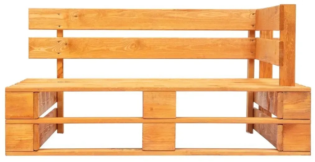 Brązowa ławka ogrodowa z palet - Olefix 3X