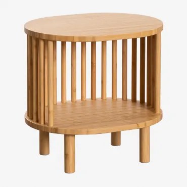 Zestaw 2 Nocnych Stolików 40x35 Cm Z Bambusa Connery Miel - Sklum