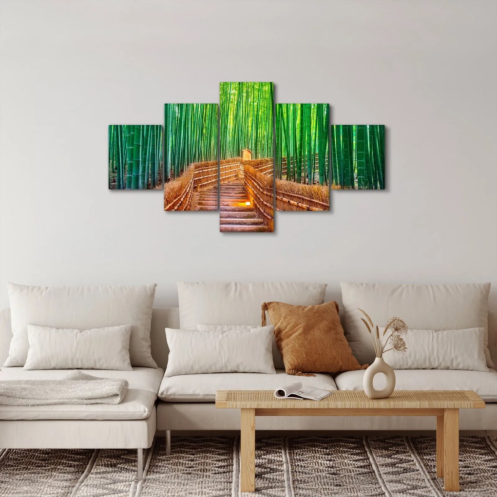 Obraz - Japoński las bambusowy (125x70 cm)