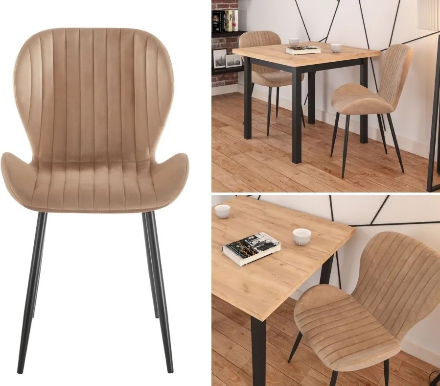 Krzesło do jadalni K1-FX, tkanina velvet