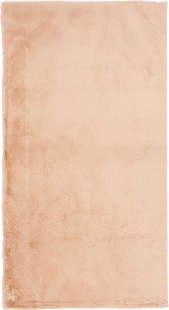 Dywan Futrzany Beżowy 70x130 cm Włochaty Miękki Dekoracyjny Antypoślizgowy