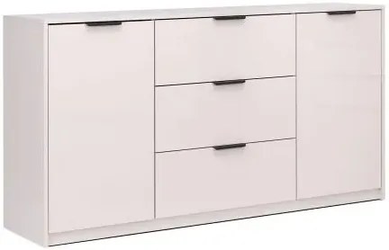 Beżowa duża komoda do przechowywania 160 cm kaszmir połysk A8-P80