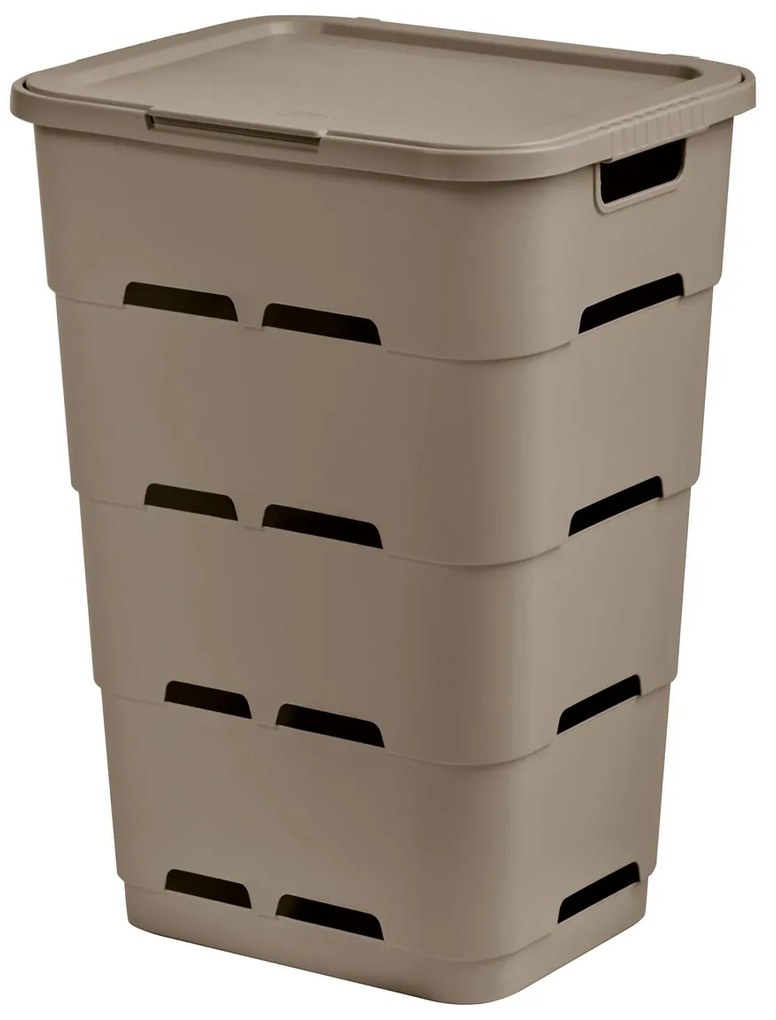 Tontarelli Kosz na brudną bieliznę MAYA 45 l, brązowy