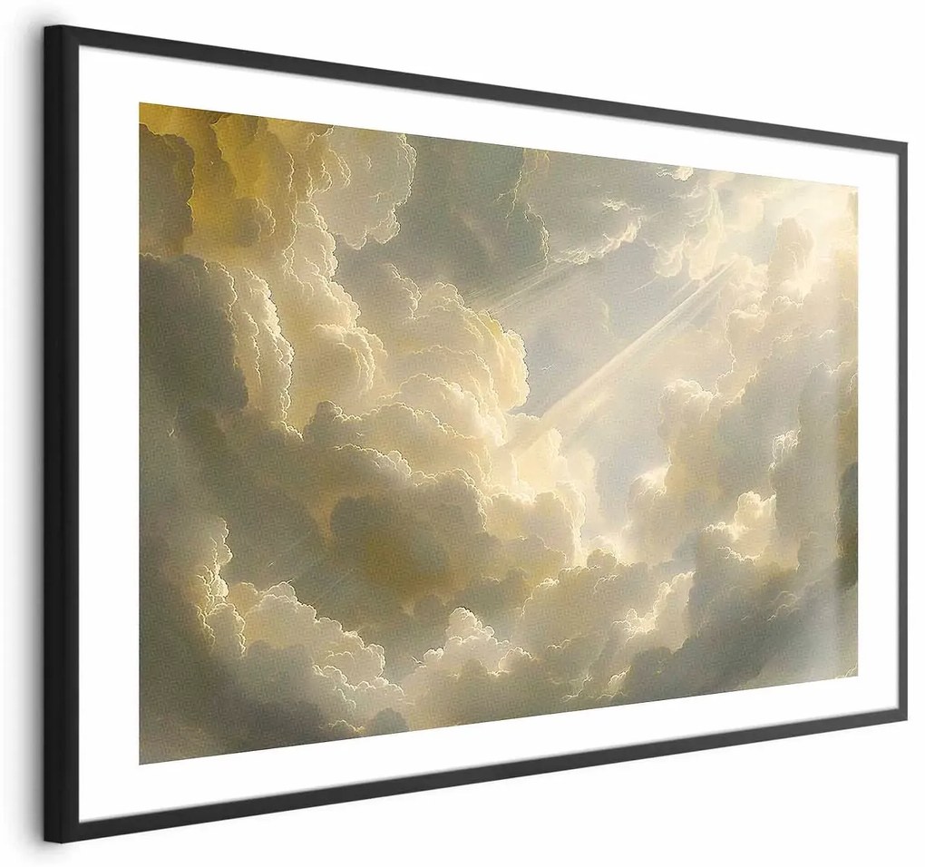 Plakat Zachwycająca gra kolorów 42x29,7 cm z ramą czarną z marginesem ARTGEIST B