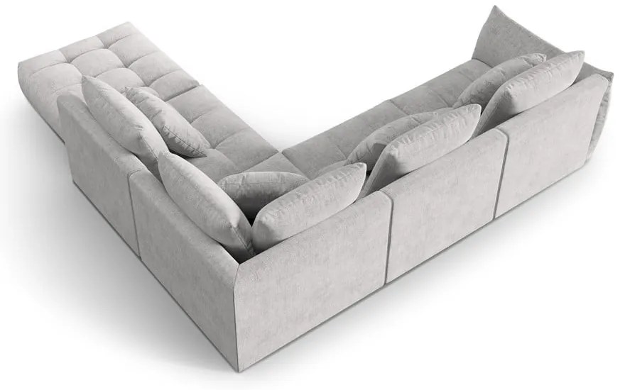 Jasnoszary narożnik (prawostronny/w kształcie litery L) Bloom – Micadoni Home
