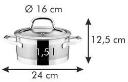 Tescoma Garnek PRESIDENT z pokrywka, 16 cm