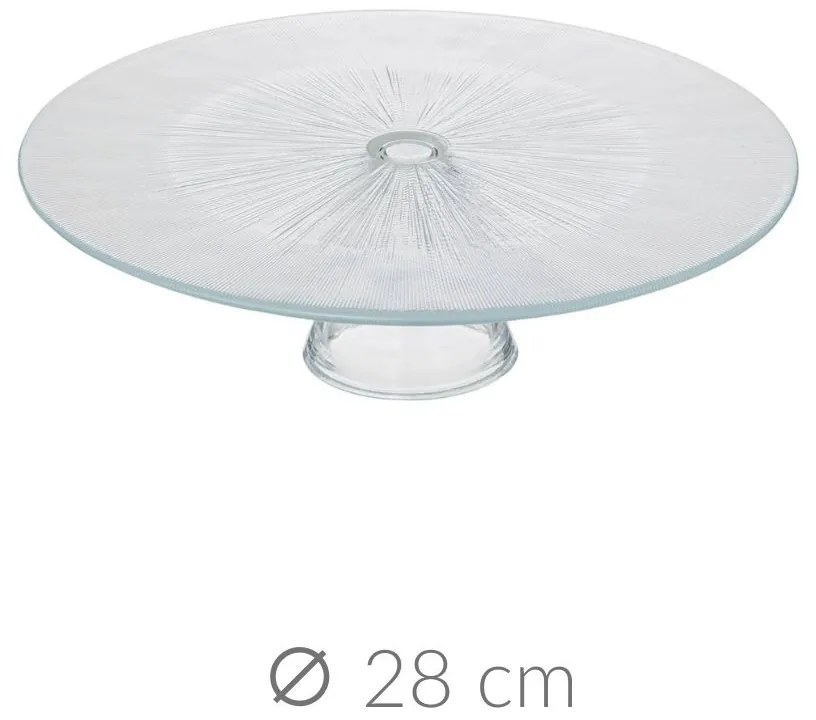 Patera na ciasto Elise, szklana, Ø 28 cm