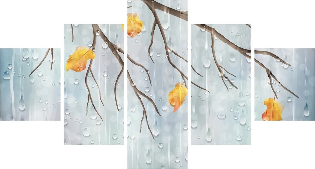 Obraz - Deszczowa jesień (125x70 cm)