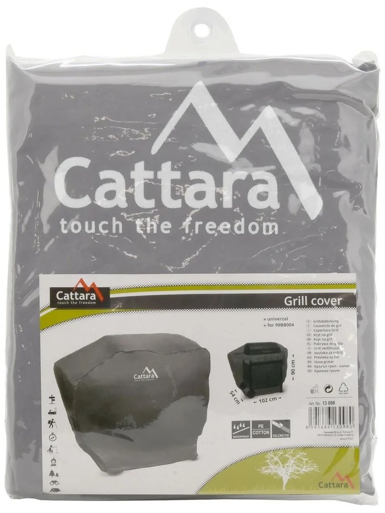 Cattara Pokrowiec na grill gazowy czarny, 102 cm