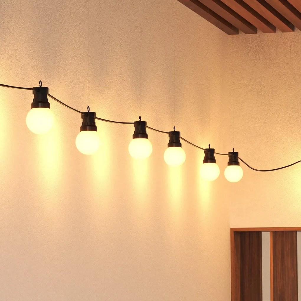 Girlanda solarna LED, SOA, 10 żarówek, 8 m