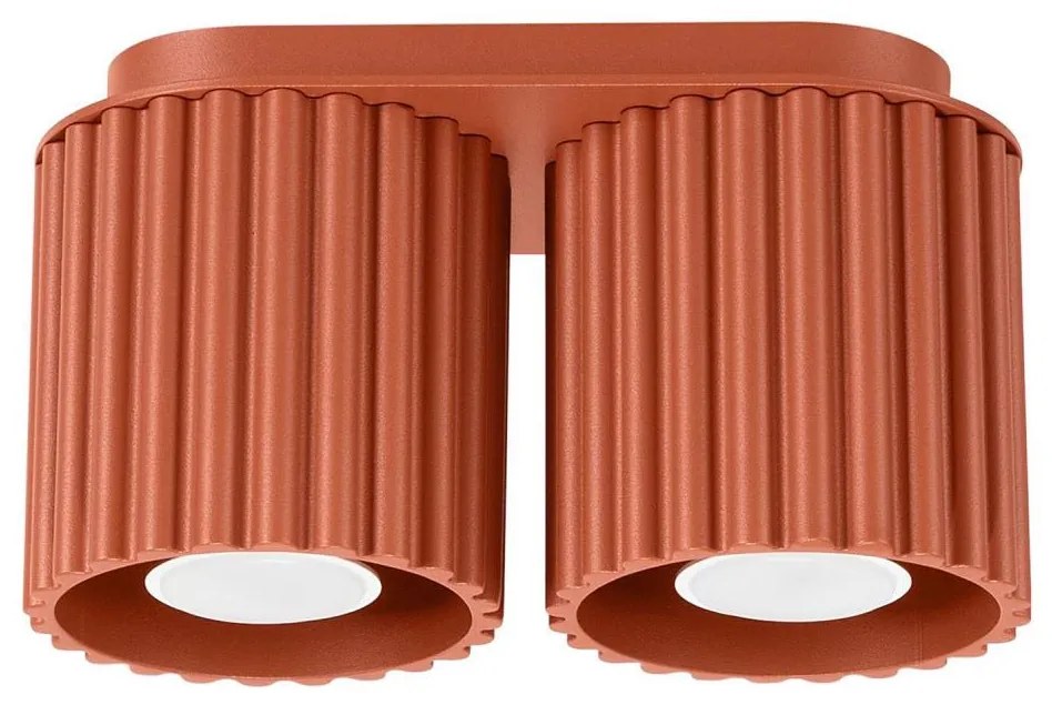 Sollux SL.1800 - Oprawa punktowa AURA 2xGU10/10W/230V pomarańczowa