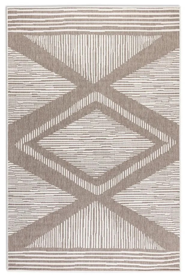 Brązowo-kremowy dywan odpowiedni na zewnątrz 200x290 cm Gemini – Elle Decoration