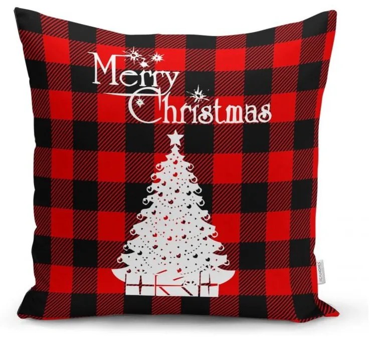 Zestaw 4 świątecznych poszewek na poduszki i bieżnika Minimalist Cushion Covers Christmas Tartan