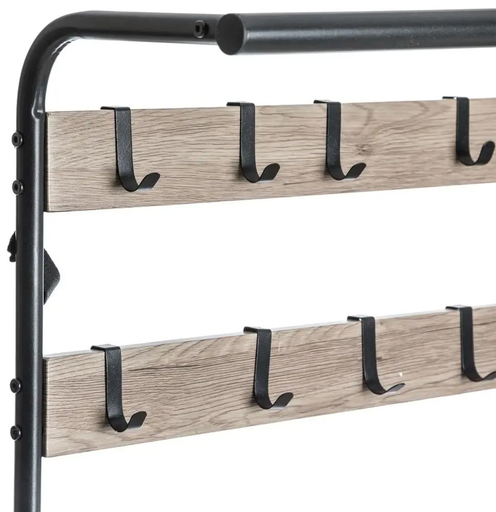 Wieszak do przedpokoju na kurtki + 2 półki na buty, 74x34x170 cm
