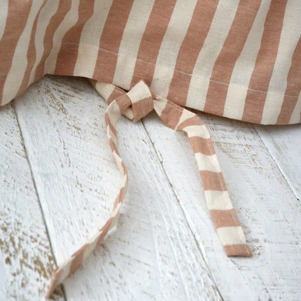 Pościel dwuosobowa w kolorze terakoty 230x220 cm Zanzibar Stripe – Pineapple Elephant