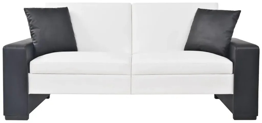 Biała kanapa tapicerowana, rozkładana – Optero