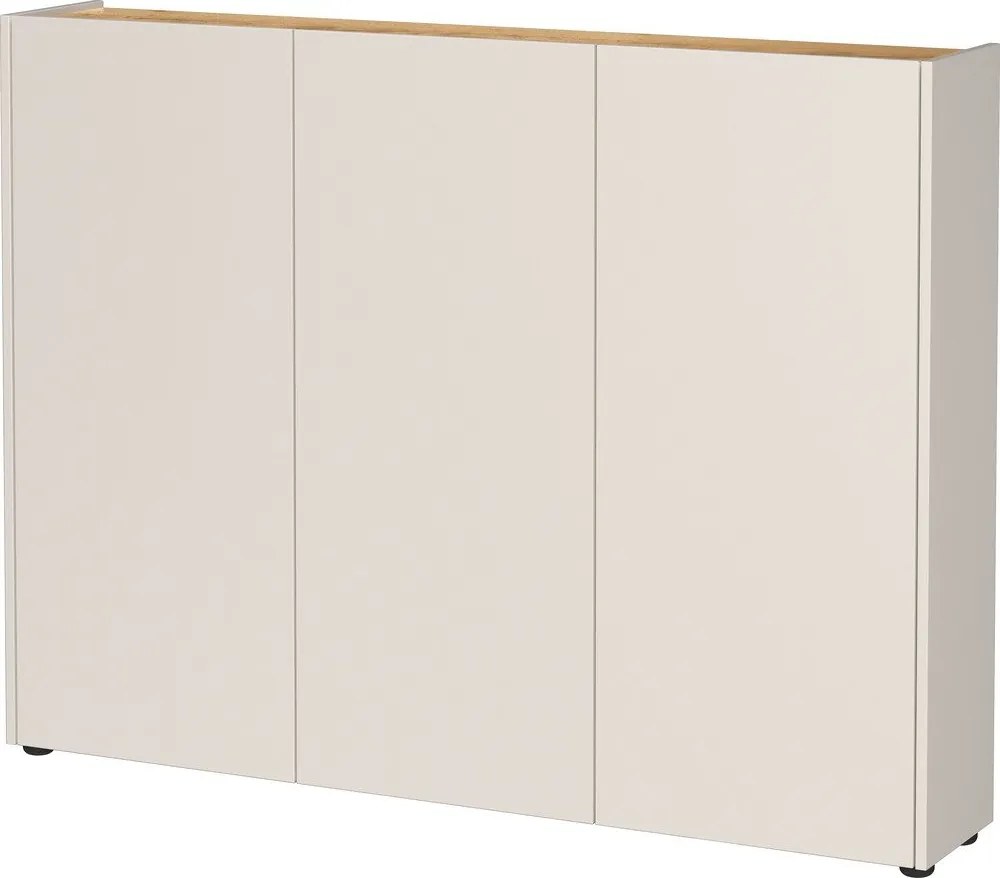 Kremowa szafka w dekorze dębu 138x105x25 cm Libbiano – Germania