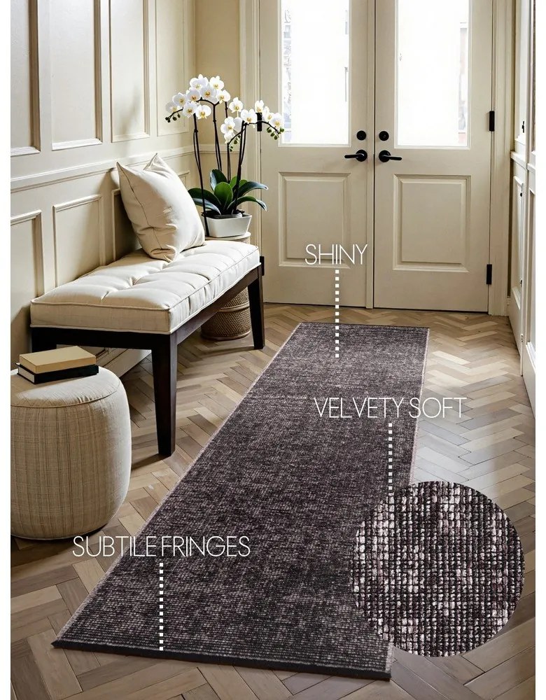 Brązowy chodnik 80x250 cm Prisma – Elle Decoration