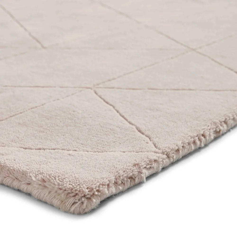 Różowy wełniany dywan Think Rugs Kasbah, 120x170 cm