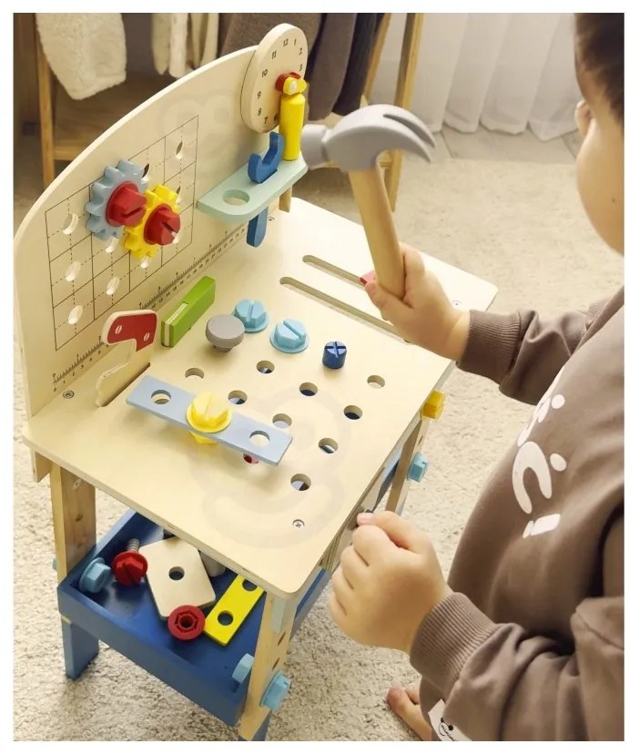 Tooky toy drewniany stół do majsterkowania warsztat
