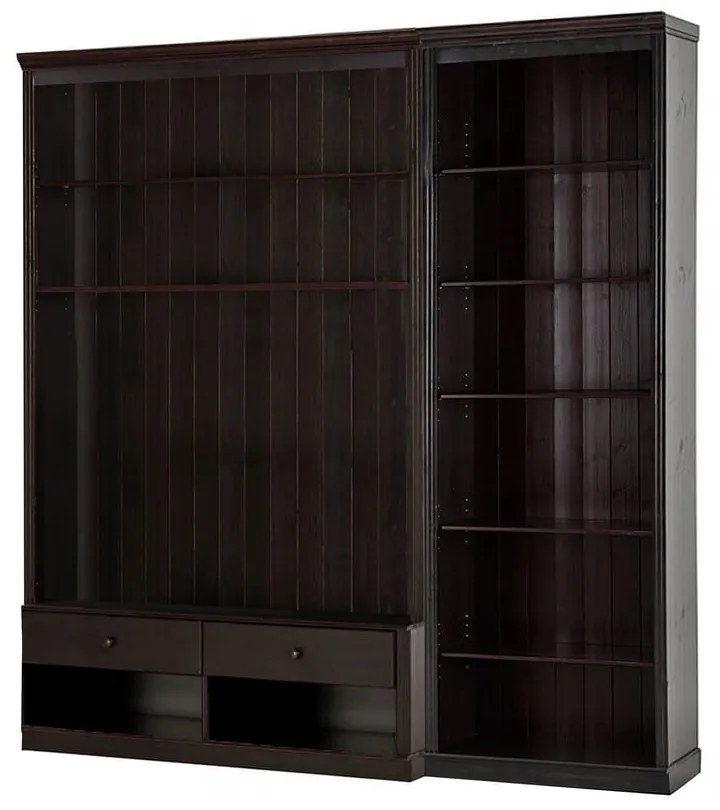 Brązowy zestaw pod TV z litego drewna sosnowego 214x223 cm Anita – Støraa