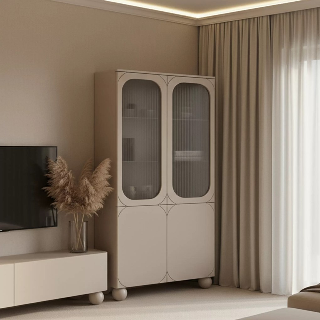 Witryna Sonatia II do salonu 100 cm - kaszmir