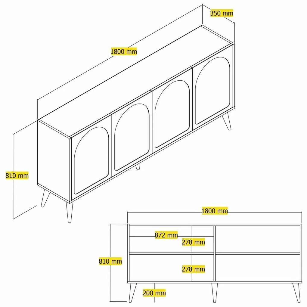 Szafka Lyon Cream and Walnut