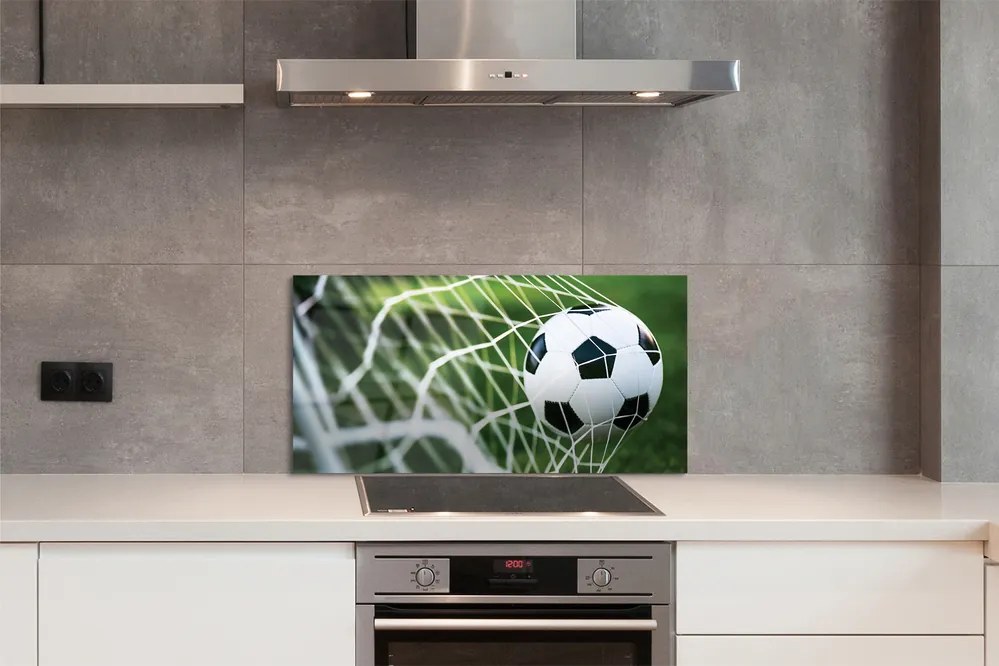 Szkło do Kuchni na Ścianę Piłka w Świetle Bramki