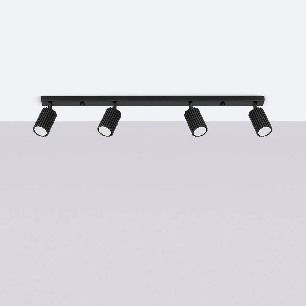 Czarna lampa punktowa 6,5x81 cm Gleam – Sollux