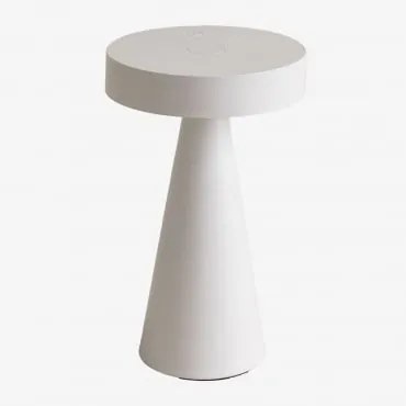 Bezprzewodowa Lampa Stołowa Led Z Żelaza Catinca Biała - Sklum