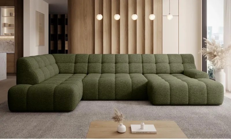 Narożnik COCOON XL w układzie U z elektryczną regulacją siedziska Lewostronny w tkaninie JAGUAR 12